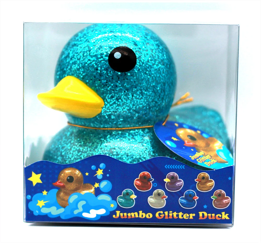  OEM оптовые игрушки для детей 2021 резиновая утка виниловая Утка Игрушки ванны плавательная игрушка Подарочный набор малышей 17 см блестящая Блистер Набор