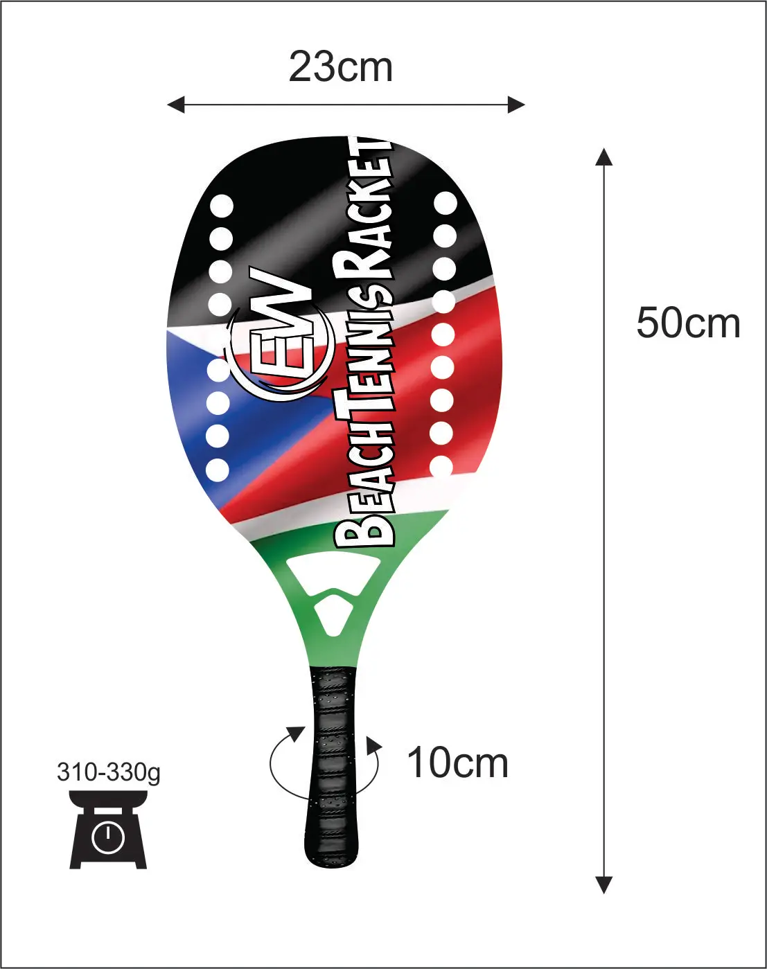 
Beach Tennis Rackets Custom Carbon glass Beach Paddle/Padel Racket with your logos and color combinations 