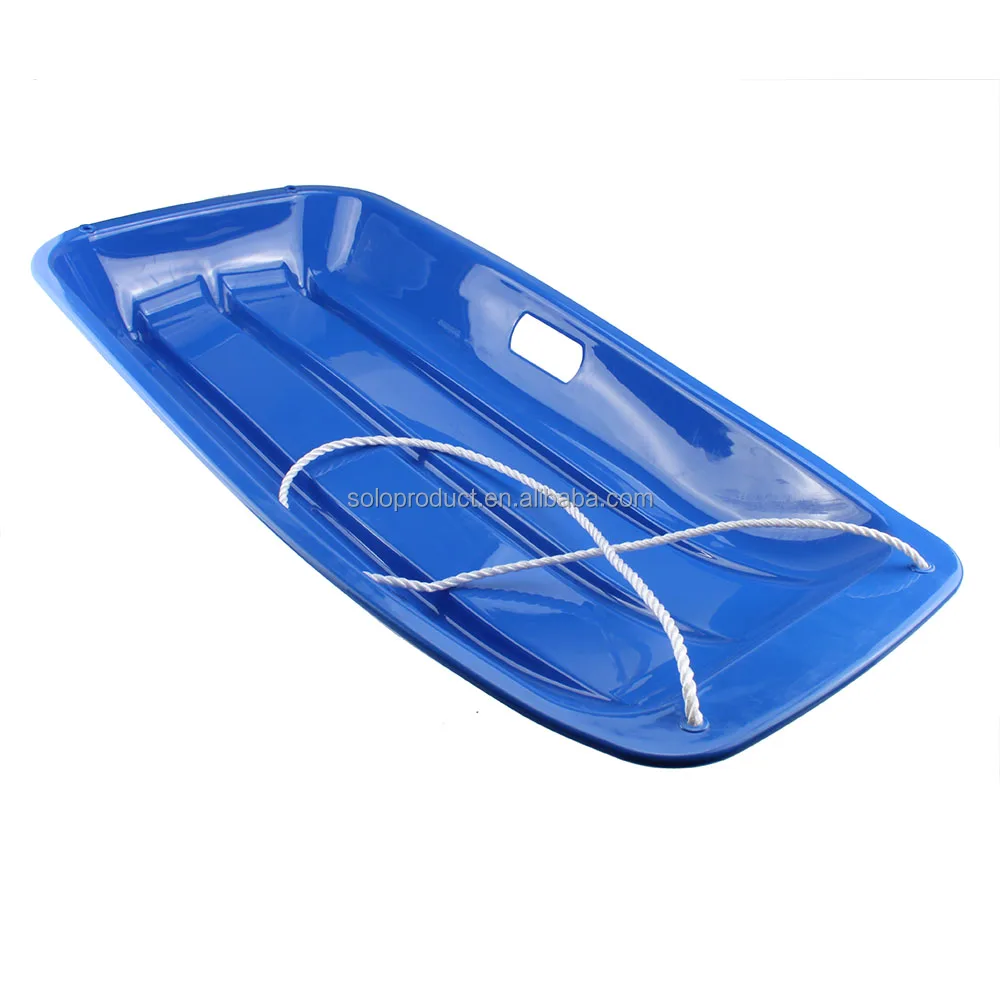 Wholesale factory price snow sports kids adults straight slippery toboggan sled plastic snow sledge Solo product