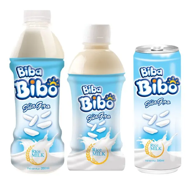 Вьетнамская фабрика рисовое молоко ПЭТ бутылка 350 мл чрезвычайно оригинальный вкус низкая цена частная этикетка для экспорта OEM упаковка