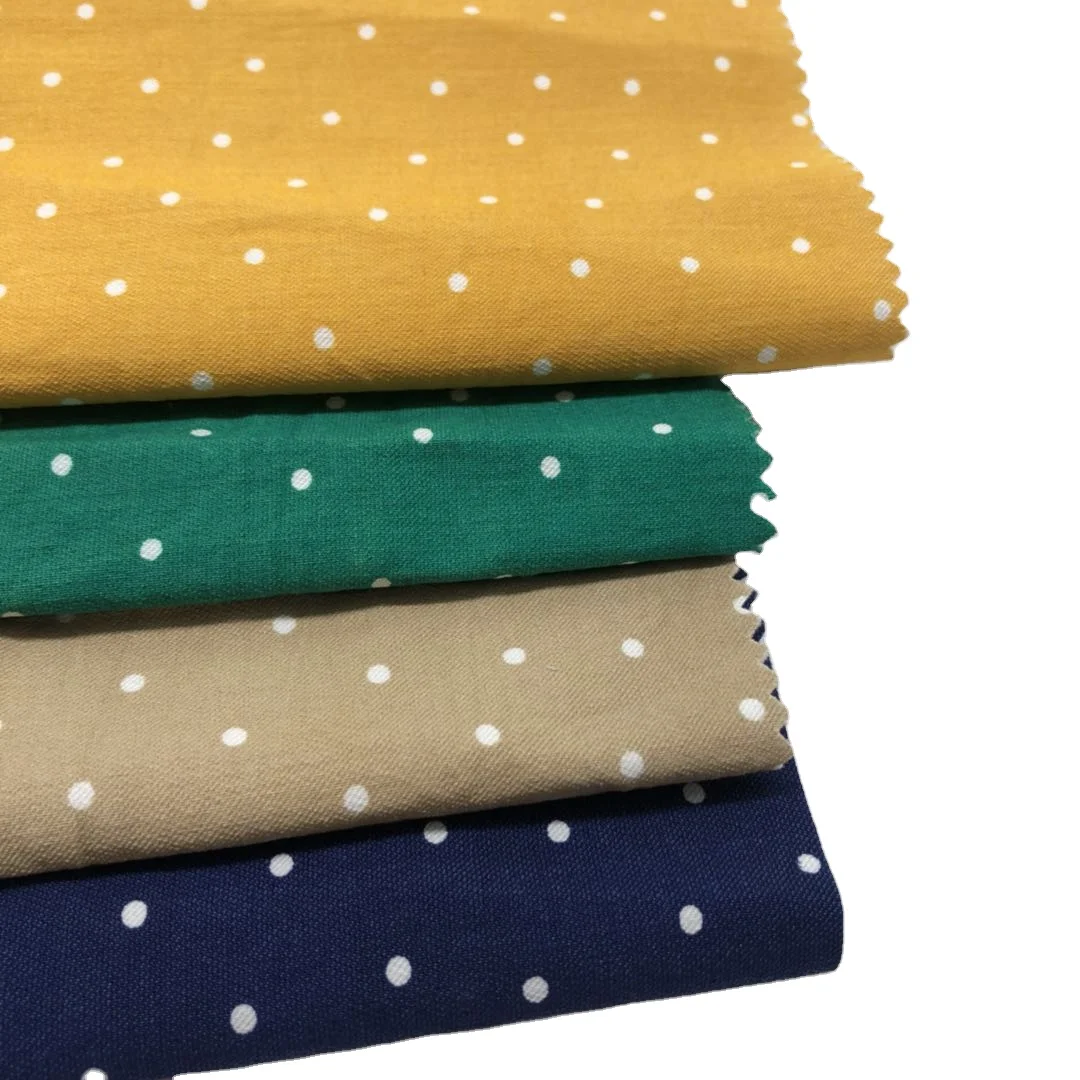 
New Style small polka dot printed spandex rayon nylon fabric for sportsweae 