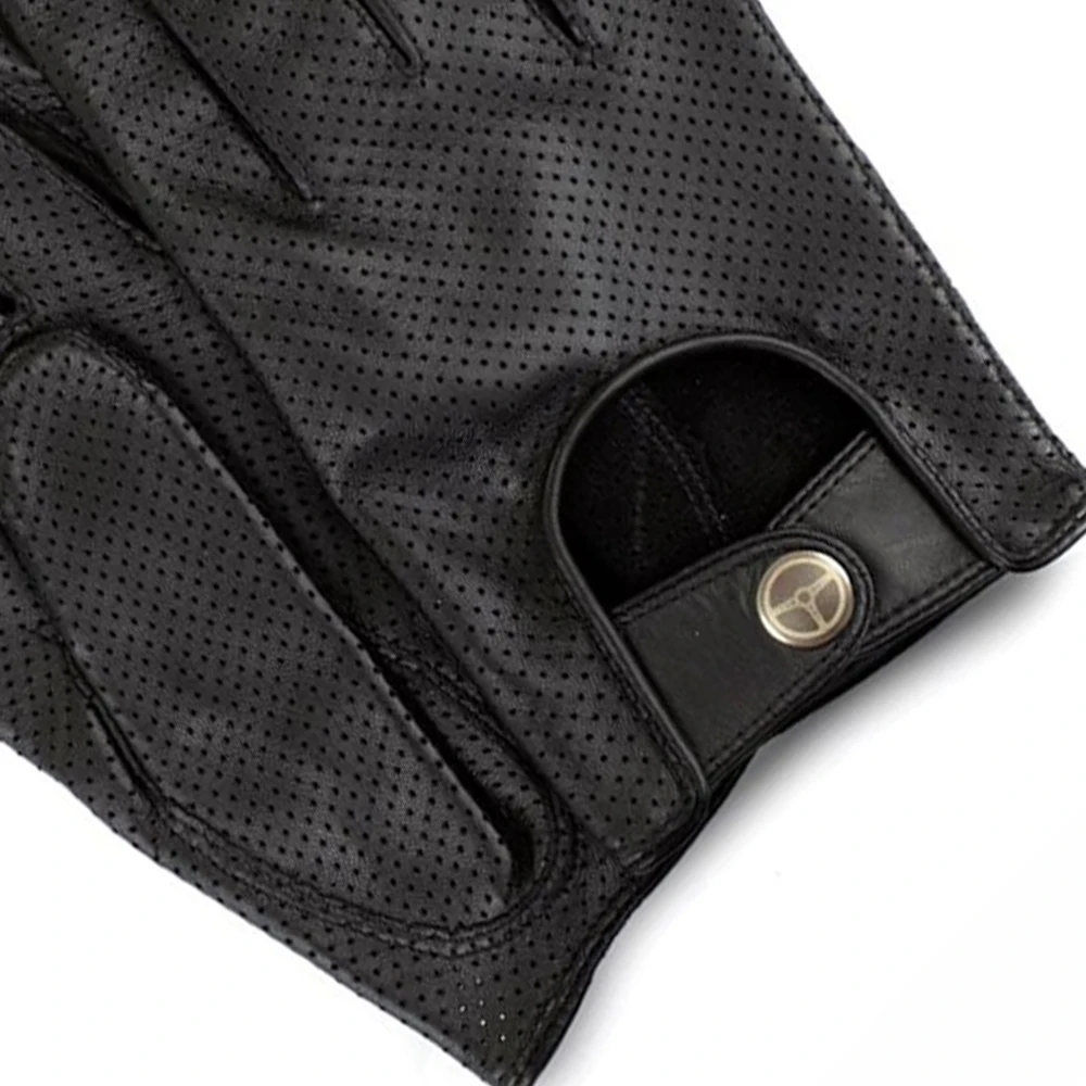 Черный с оранжевым для верховой езды Вышивка Мягкая Текстурированная ортопедическая обувь нового стиля детей под названием Anti скольжения сенсорный экран кожаные перчатки вождения