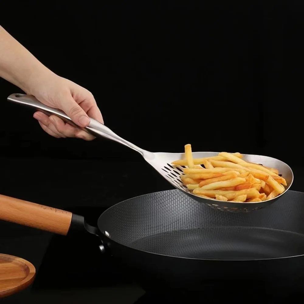 Дуршлаг из нержавеющей стали 304 в японском стиле для лапши, анти-ожога, удлиненная сетка, бытовой слив, слив жареных предметов