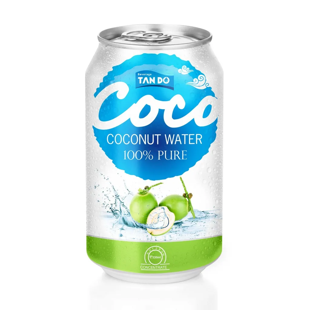 Made in Vietnam beverage manufacturer soft drink oem 330ml Aluminum can coconut water