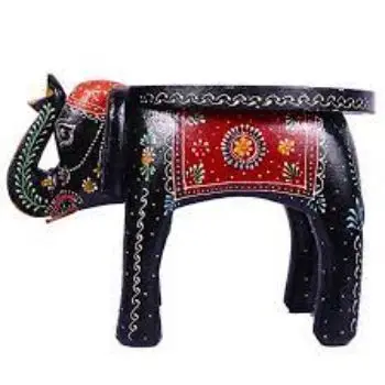 High Quality Handicraft Decor Large Wooden Handcrafted Elephant Table C Gift and home decor Classic and Traditional Style India