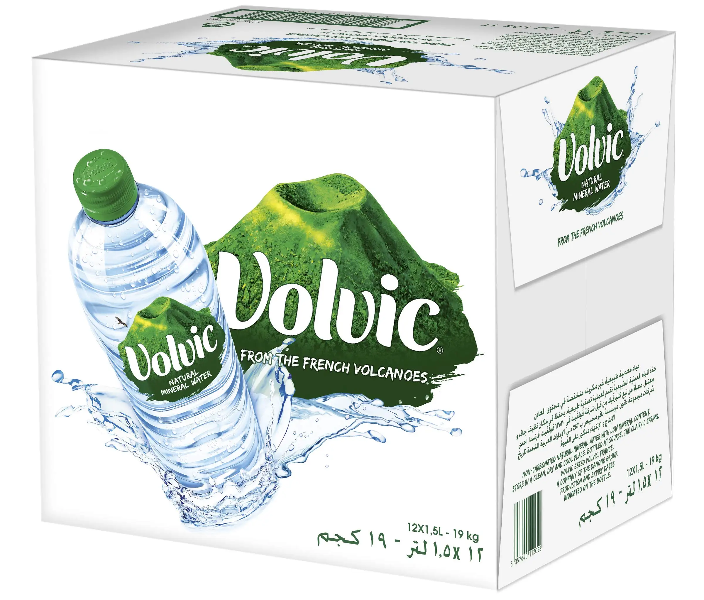 Volvic натуральная блестящая Минеральная Бутылка воды (Л