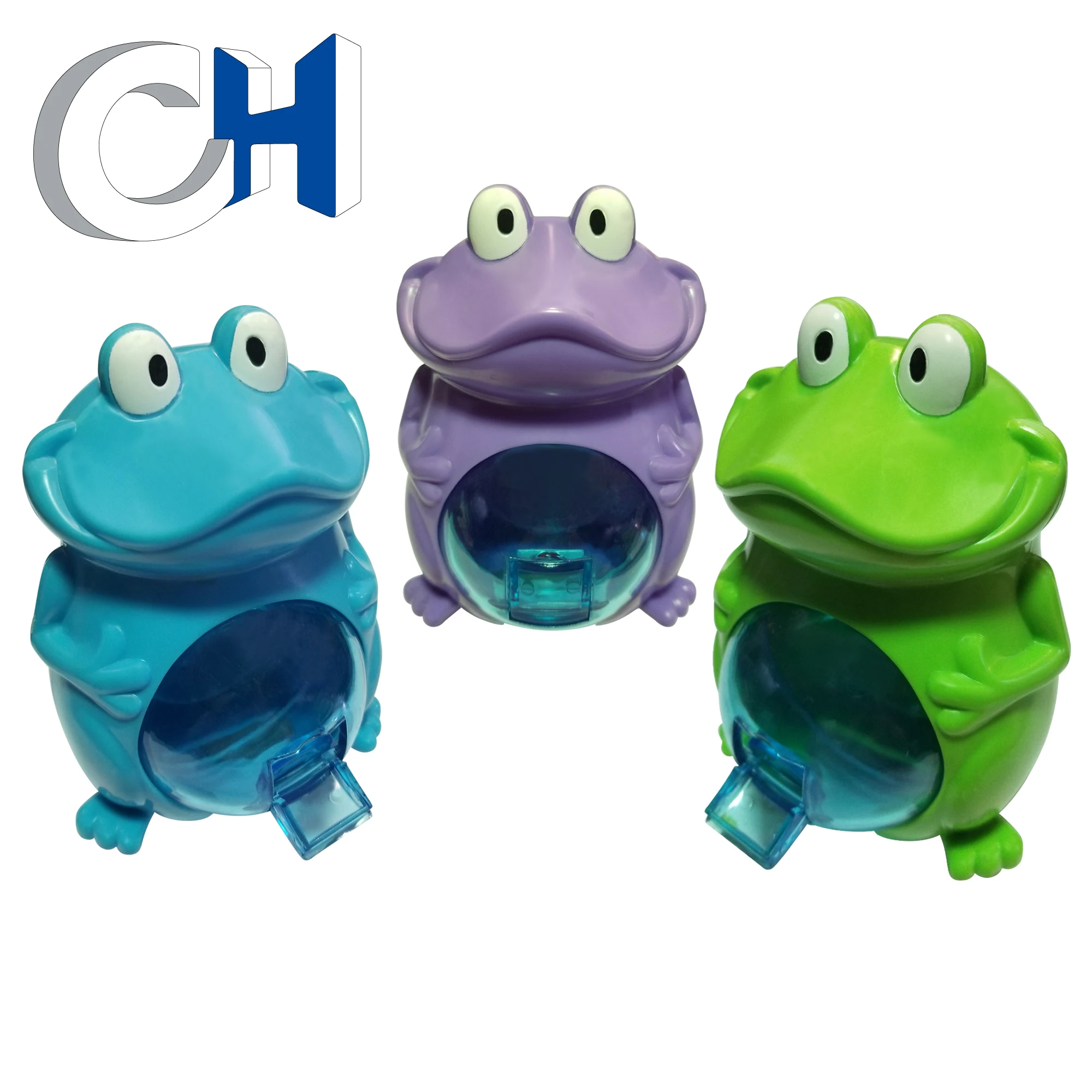 High Quality Funny Colored Plastic animal frog candy toy