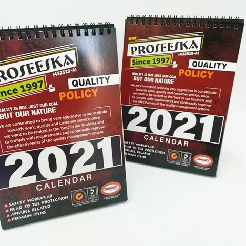 Индивидуальная печать портрета A5 настольный календарь с проволокой печать «О» Индивидуальный размер 2021/2022