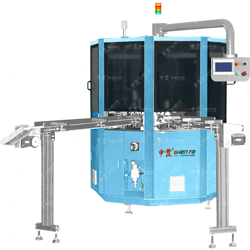 2 color automatic silk screen printing machine for flat foundation box flat lid