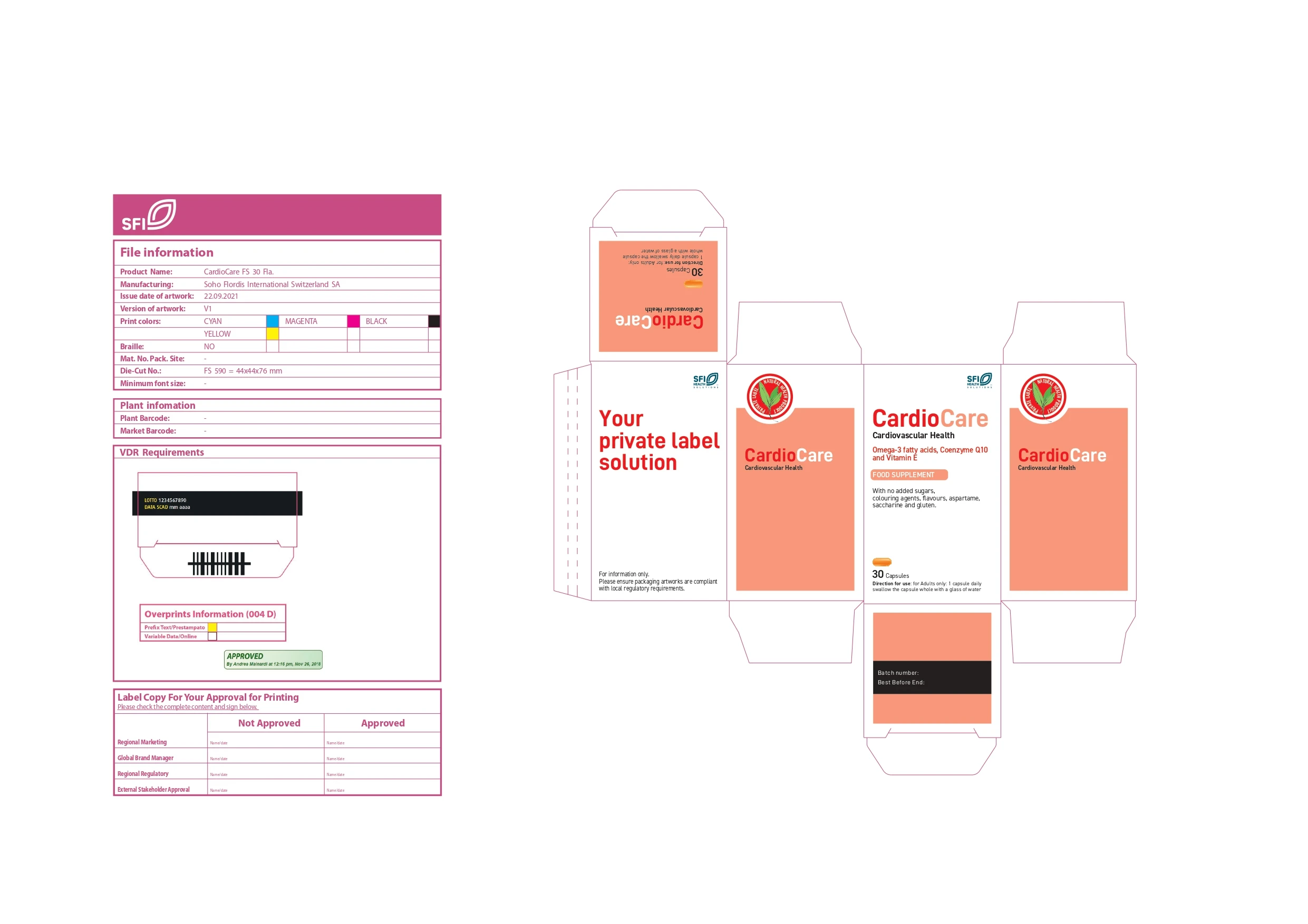 Private label healthcare supplement capsules omega 3 natural plants for cardiac function