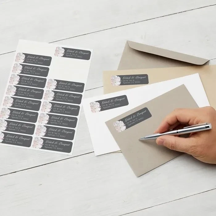paper material customized small personalised stickers mailing address labels for envelope