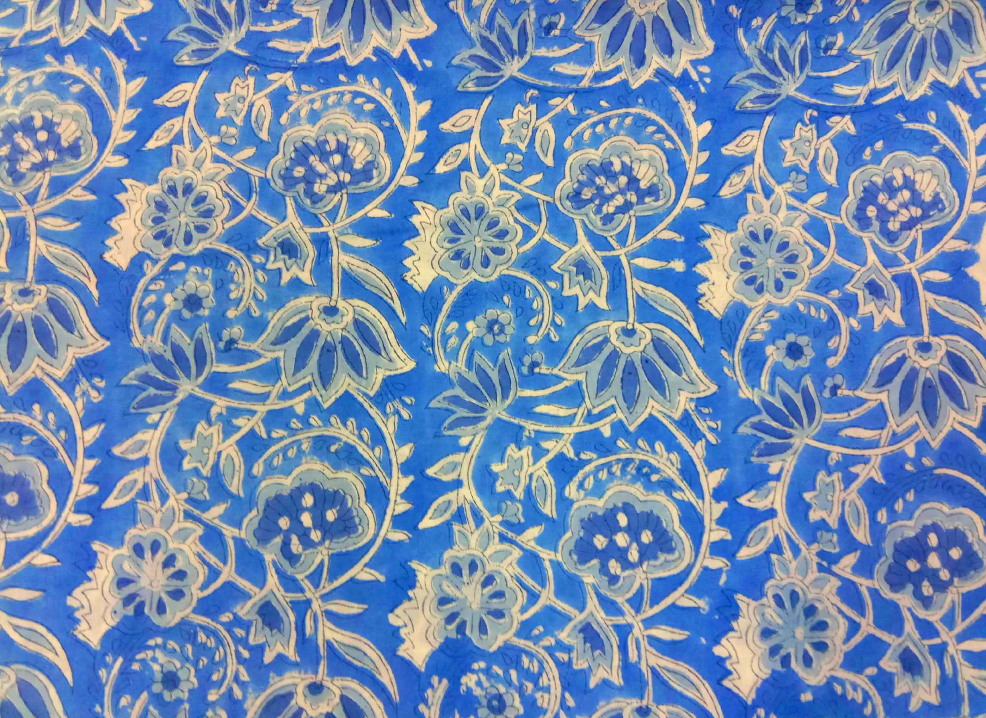  Темно-синяя хлопковая цветочное оформление блок печати овощей окрашенные из натурального шелка с принтом ткань