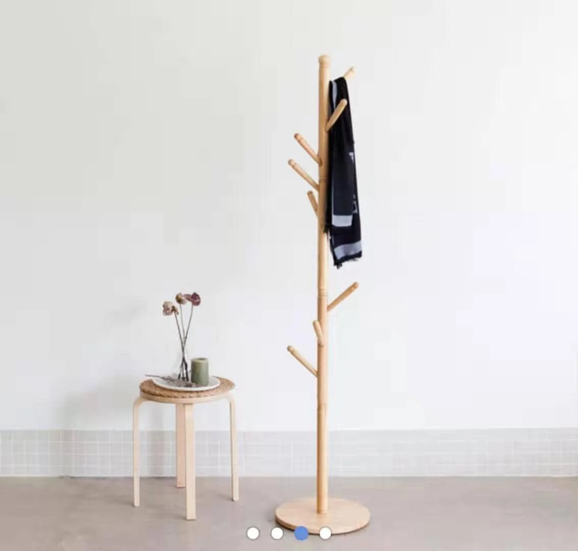 Luxury Design 2021 Bearing Enough Capacity Standing Coat Hangers Wood Home