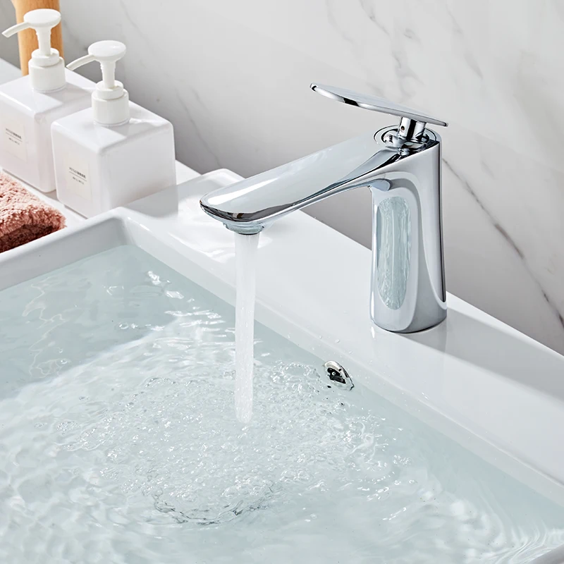 High standard chrome basin mixer faucet cold hot water mixer basin mixers