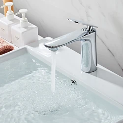 High standard chrome basin mixer faucet cold hot water mixer basin mixers