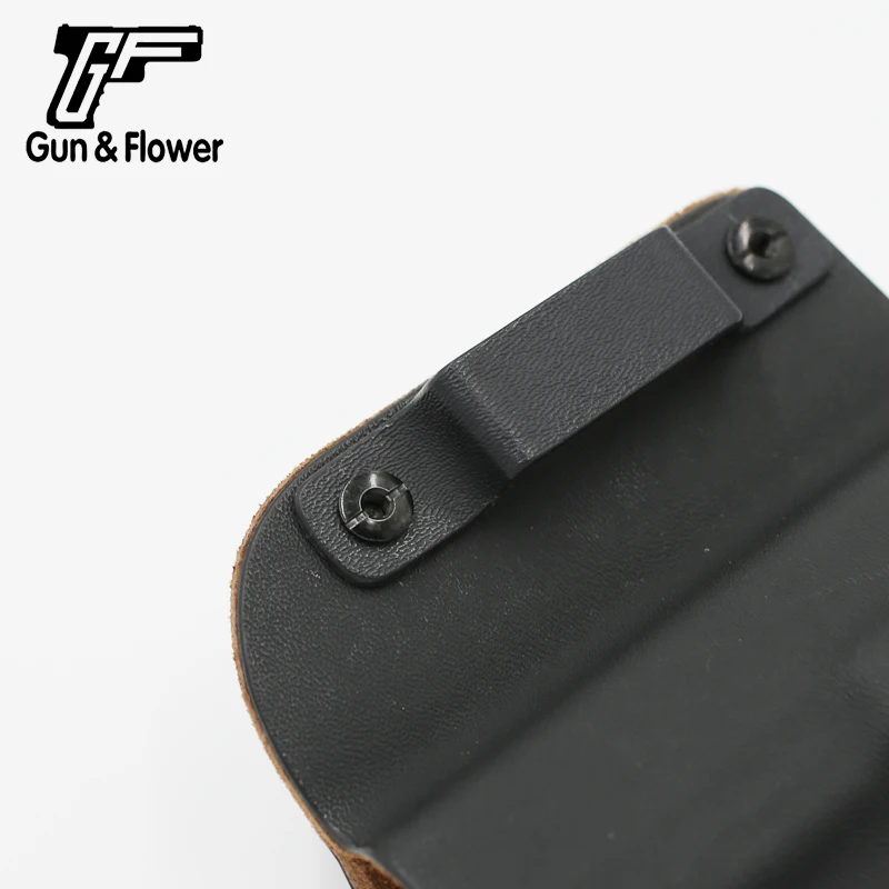  Цветочное оборудование Kydex OWB кобура с внутренней кожей для Glock 17/19/CZ75/CZ Shadow 2/HK P30/Beretta