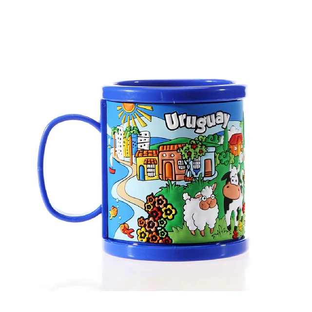 3D PVC Custom Cheap Promotional Embossed Rubber Coffee Mug for Promotion