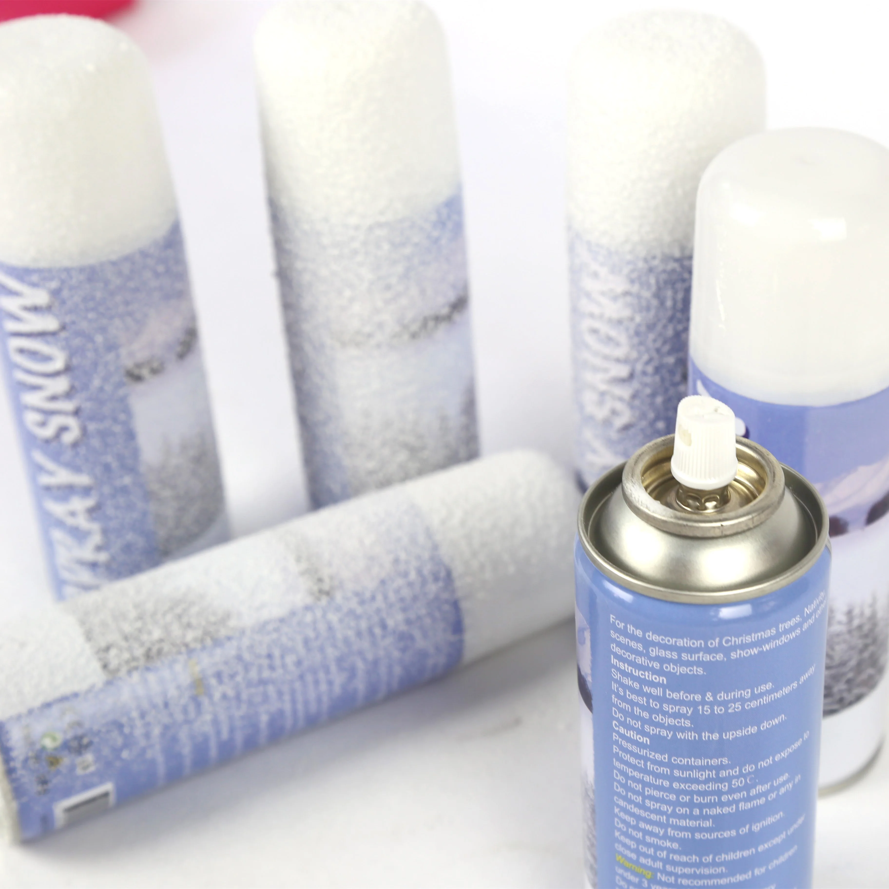 High Quality Christmas Decoration Gift White Nonflammable Snow Spray For Sale