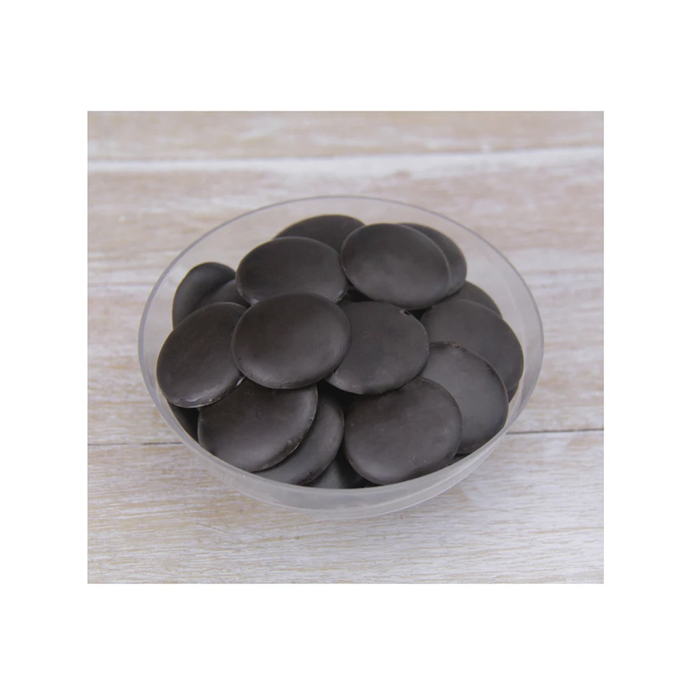 
Quality dark chocolate coating for candies and sweets, confectionery supplies 