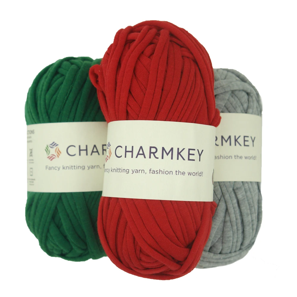 Charmkey Высокое качество 100% полиэстер трикотажная футболка из пряжи