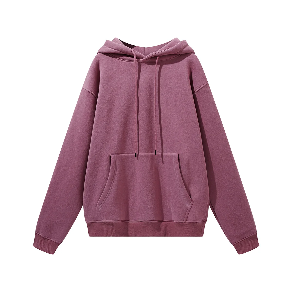 2021 Wholesale High Quality Custom Hoodies Solid Color Unisex 330gsm Oversized Blank Fleece Hoodie For Men