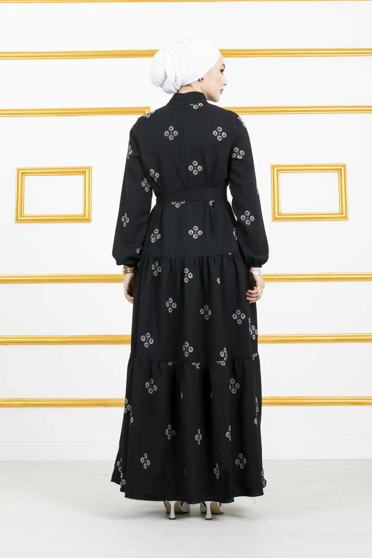 Waist Belted Veiling Dress Islamic Clothing Turkish Dresses Modest Fashion Abaya Tunic Hijab Modest Dress