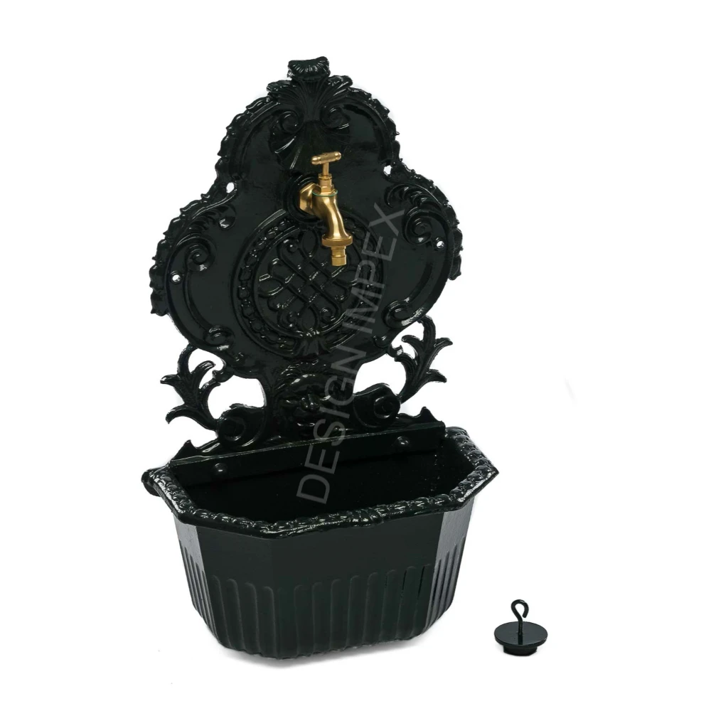 Hand Painted European Style Metal Wall Fountain heavy Duty Handcrafted Bulk High Indoor Outdoor Uses Good Quality Wall Fountain