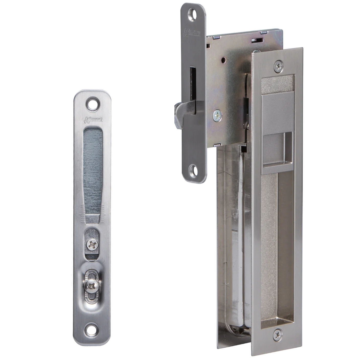 (Cylinder Lock type) Hook Lock for Sliding Door  TS hook Lock, in color Satin Silver