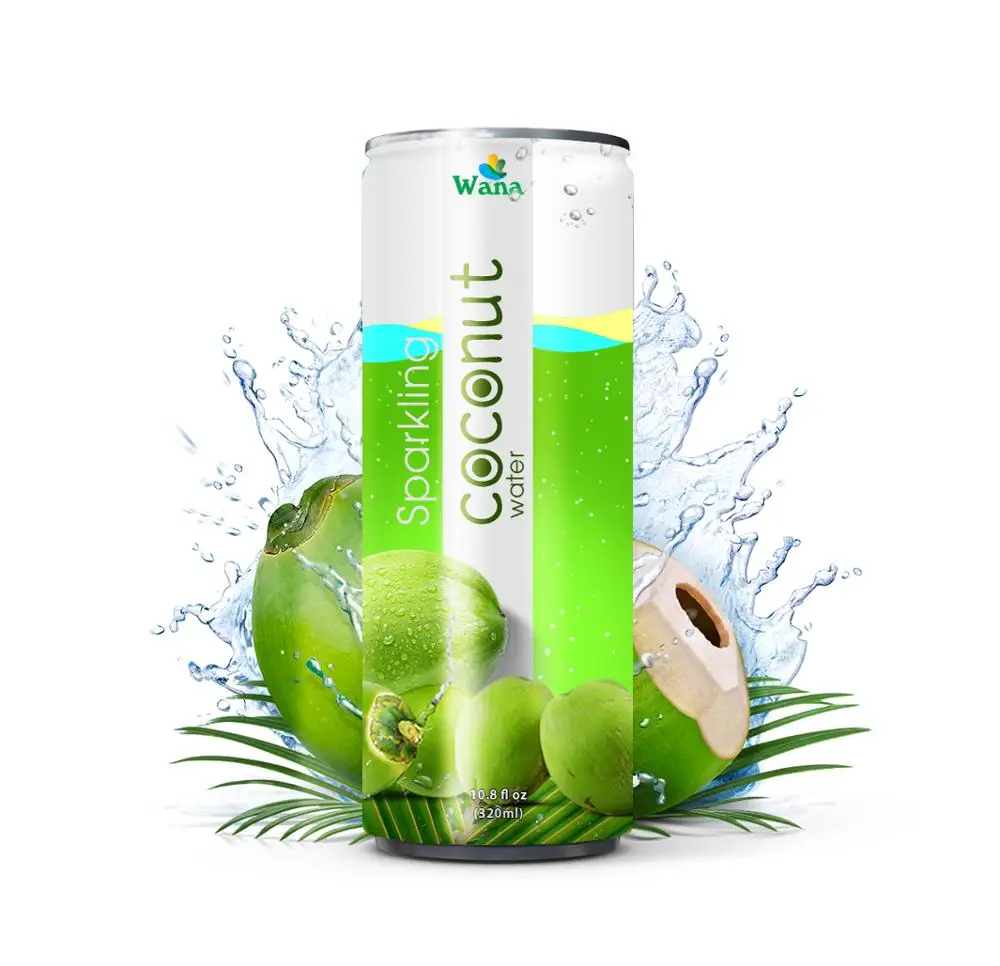100% Sparkling Coconut Water Origin in Aluminum 320ml