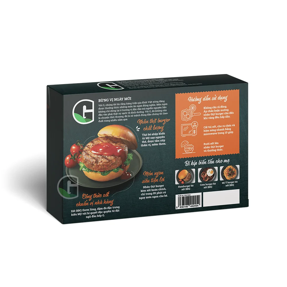 Special Beef Burger with BBQ sauce High quality (Frozen) Packed Carefully and Taste delicious