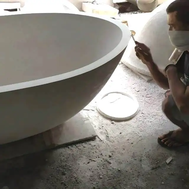 Natural composite stone bathtub Stone Sink Petrified Wood Sink Bathroom Kitchen Hand Washing