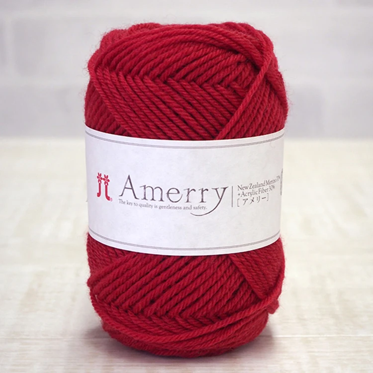 
Japanese Washable Dyed Merino Handicraft Knitting Wool Yarn With Various Colors 