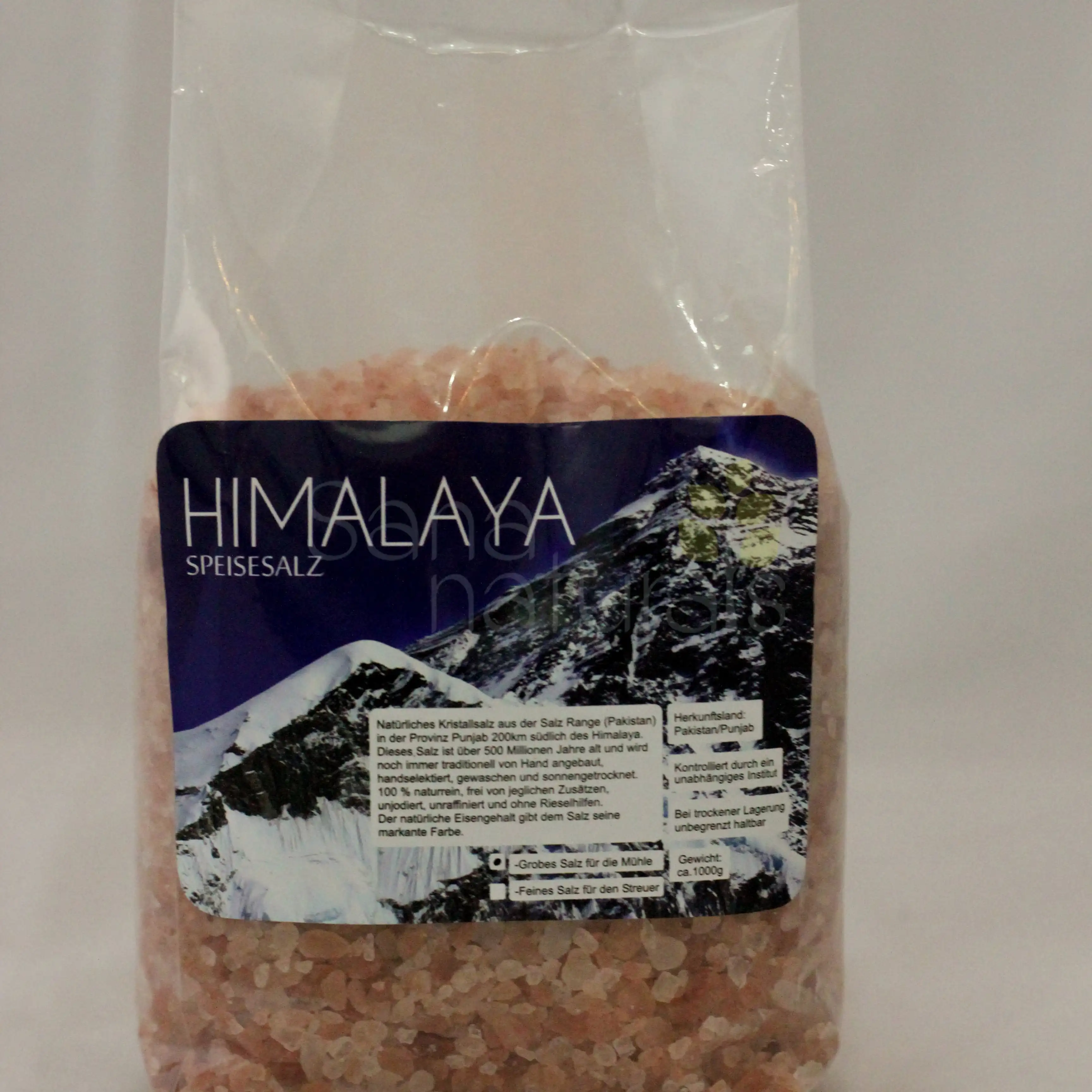 
Premium Natural Himalayan Pink Salt Stand up Pouches 