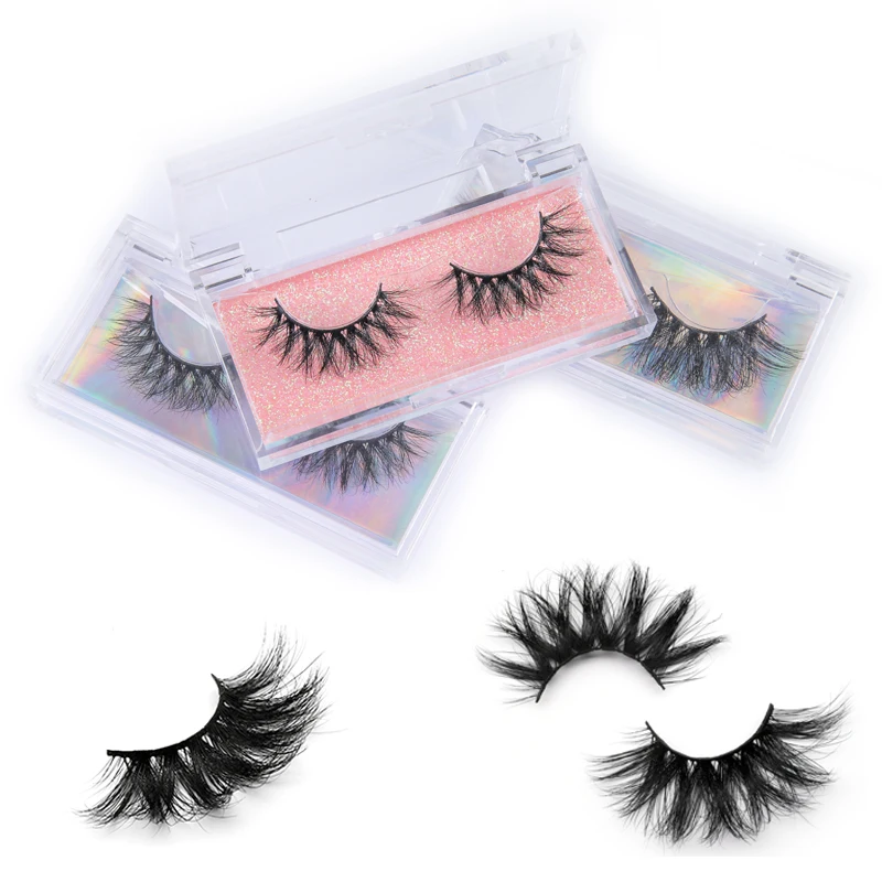 
Private label custom lash box 3d wispy mink eyelashes bulk wholesale full strip lashes bottom 25mm mink eyelash vendors 