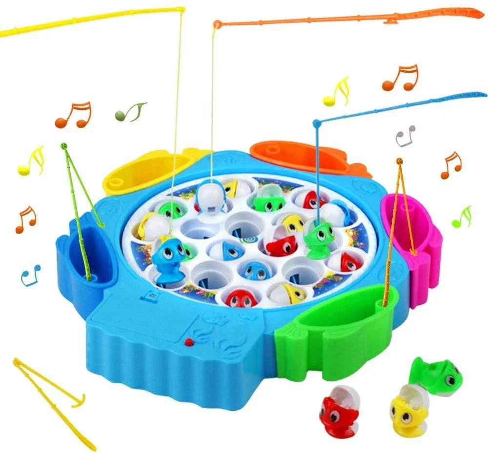 
Fishing Game Toys Musical Board Game 6 Fishing Rods Gift for Boys Girls 3 4 5 6 Years Old Birthday Xmas Halloween 