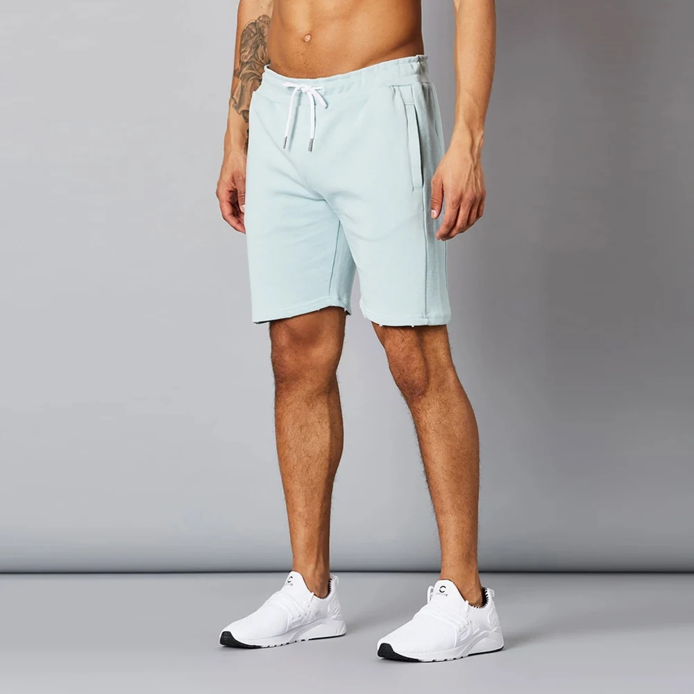 MENS CASUAL LOUNGE WEAR ESSENTIAL SWEAT SHORTS LONG DRAWSTRING SOFT COTTON PLAIN FLEECE SHORTS