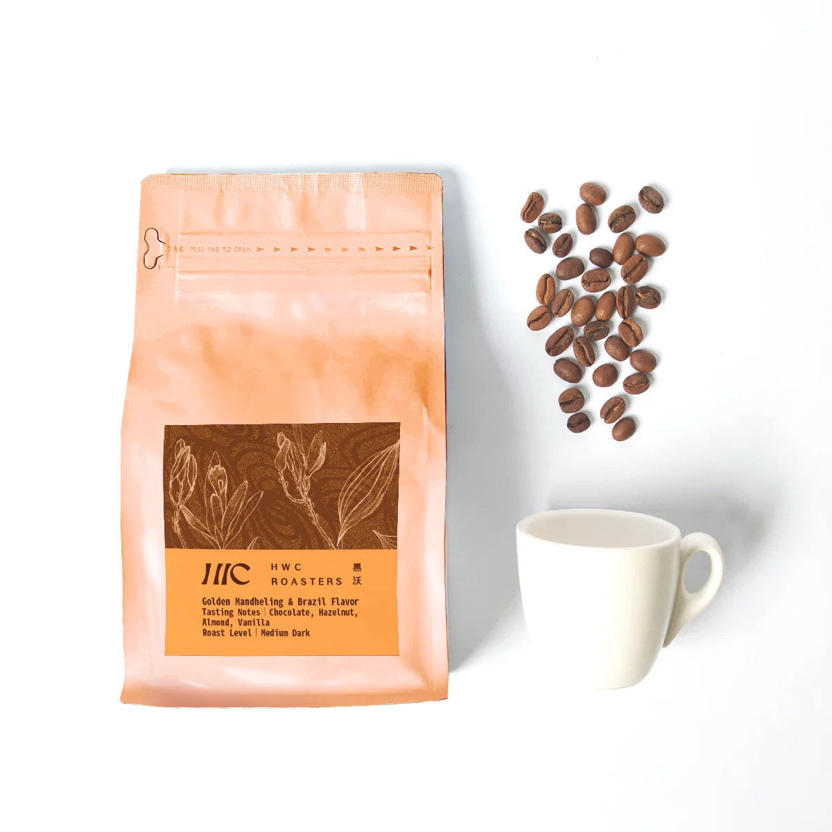 Good Sale Golden Mandheling & Brazil arabica roast whole bean coffee with new design