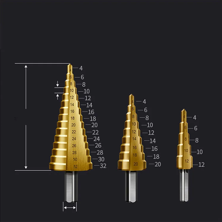 2021 Stainless Steel Iron Cone Triangle Long Pipe Water Bit Garden Hole Spiral Drill