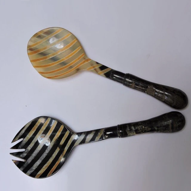 Buffalos horn made salad server with high quality & cheap price