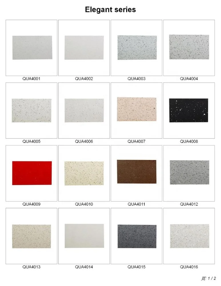 Quartz Artificial Stone Slab Sparkling Red Classical For Home Decoration.