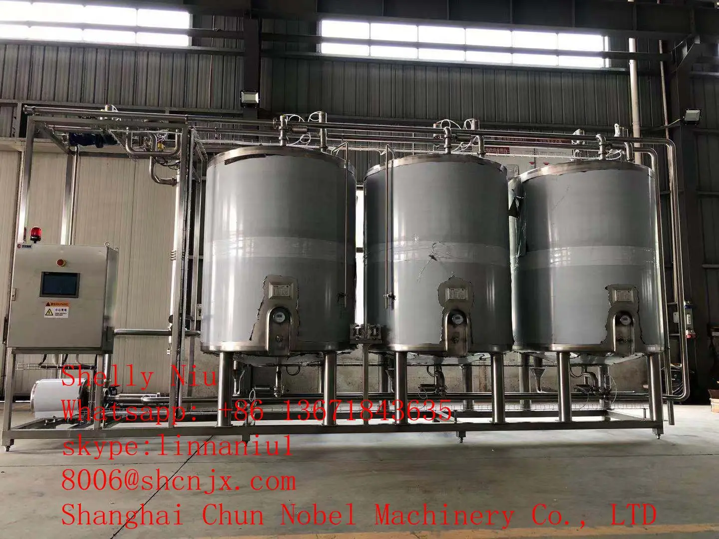 Beer Brewery CIP Cleaning System for juice milk yogurt beverage CIP equipment