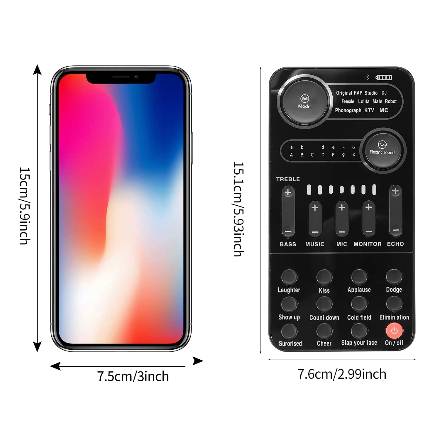 Live Sound Card Microphone kit With Voice Changer Sound Effects Audio Mixer