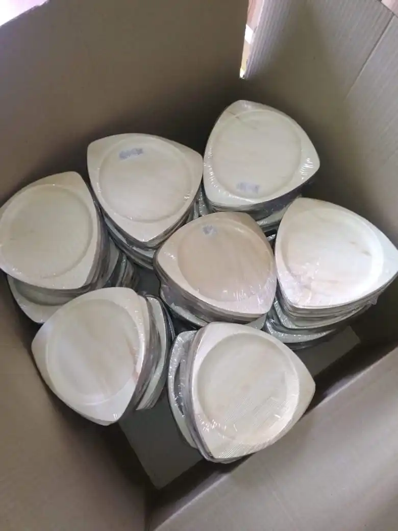 Одноразовая тарелка areca из натуральных листьев ладони миска тарелки с листьями банана столовые приборы столовая посуда