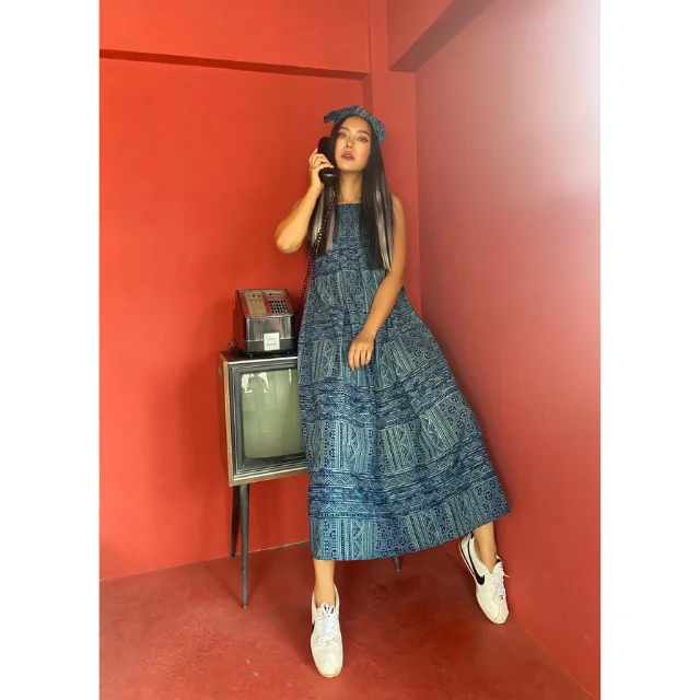 Лидер продаж тайские повседневные женские платья товары премиум класса ручная работа от Lada Lanna коллекция 038 нагрудное платье