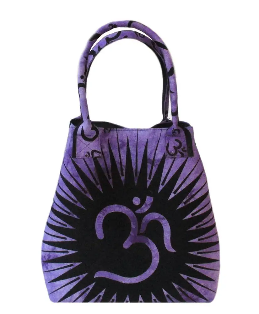 Beautiful Design Cotton Om Design Religious Chakra Hippie Shoulder Women handbag Wonderful Art