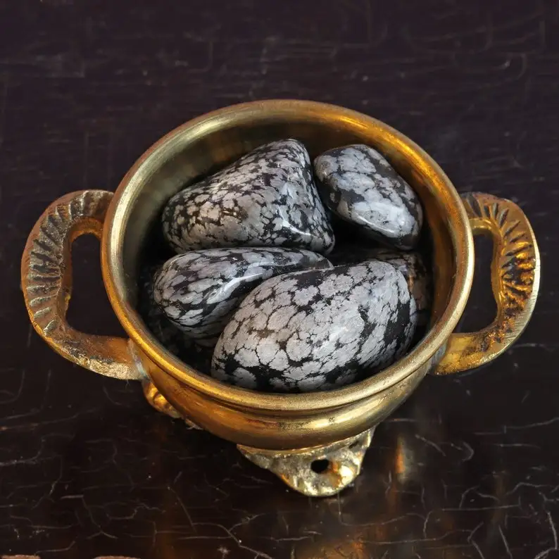 Best quality Snowflake Obsidian Tumbled Stone  Healing Crystal Stone Crystal Gravel Tumbled Stones For  Gifts Alfazal Agate