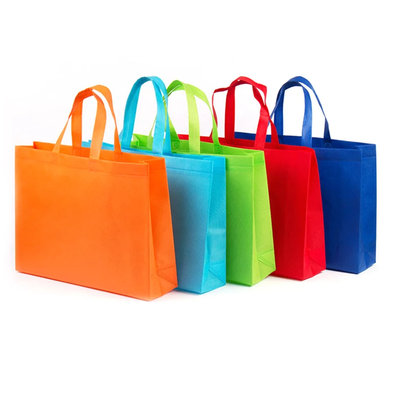 Hot Sale Custom PP Non Woven Tote Bag Recycle Shopping   Plastic bags custom color logo 22x60x30 cm - Hanpak JSC With Logo OEM