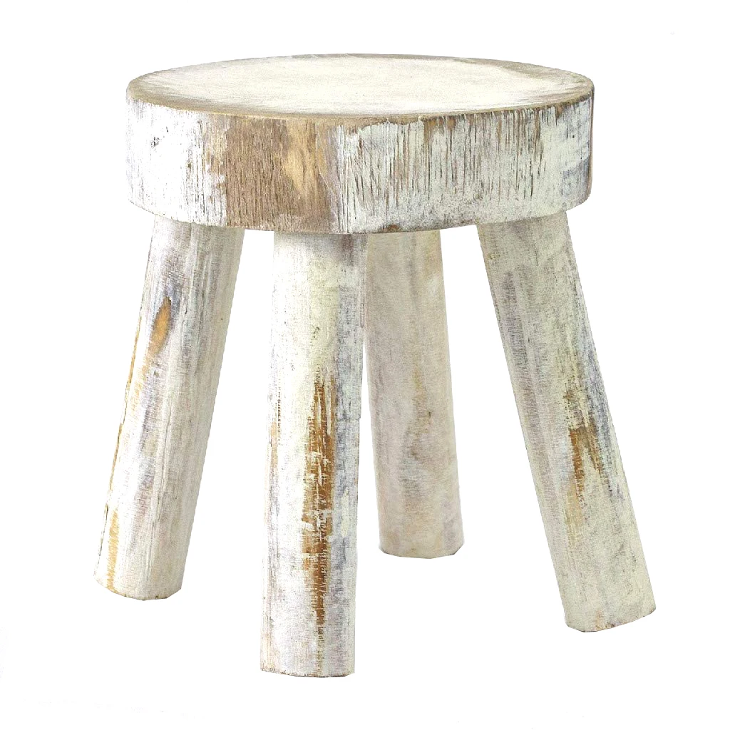  Небольшой деревянный витринный стул в деревенском стиле декоративная подставка для комнатных растений современный небольшой с отбеливанием поставки из Индии