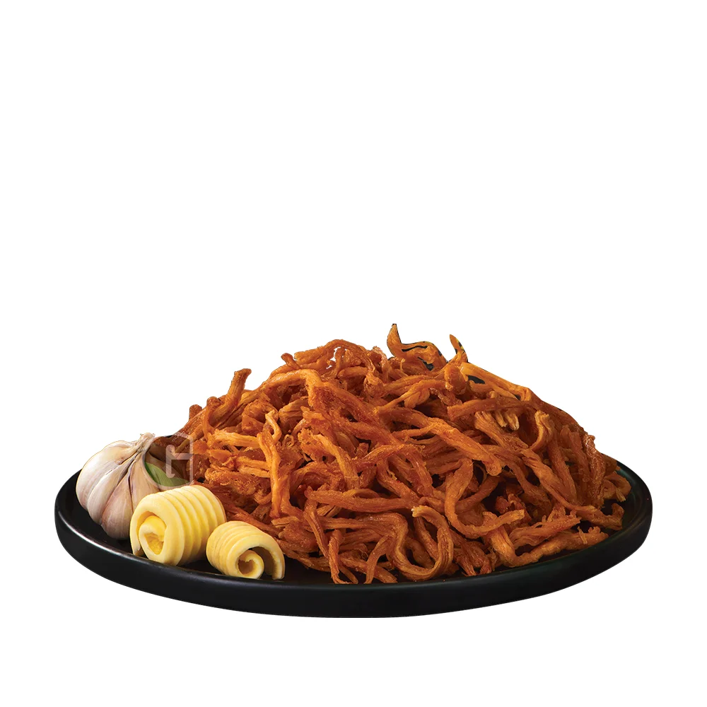 
G Butter & garlic dried pork strips Special Pork snack Delicious dried pork with butter and garlic flavor made in Vietnam 