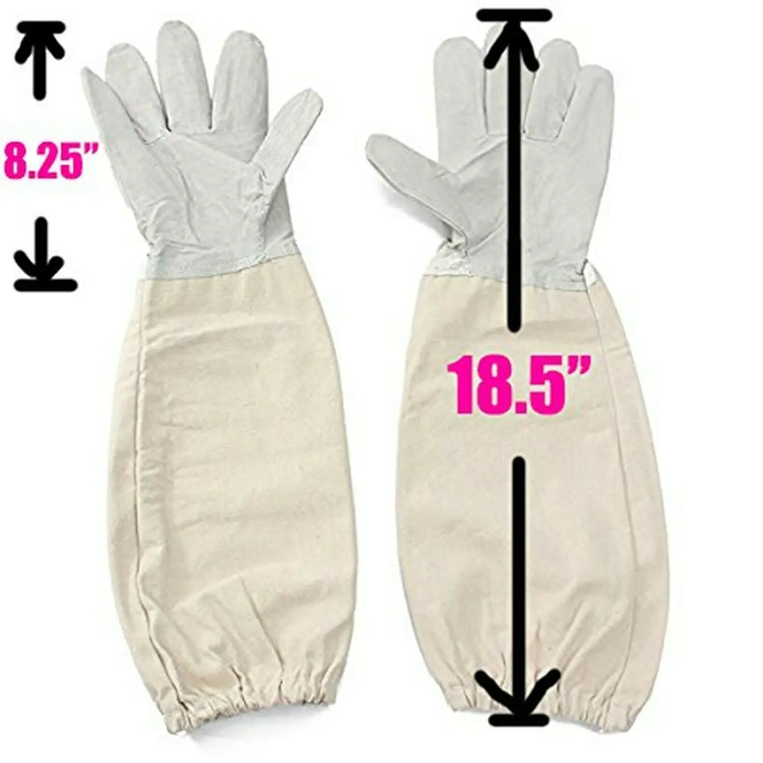 Protective Goat Leather Beekeeping Gloves with Vented Sleeves